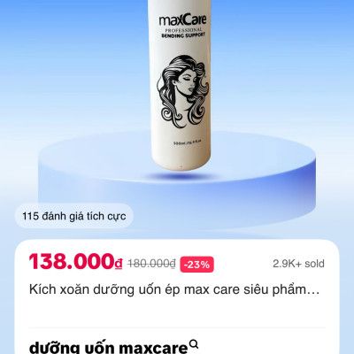kích xoăn dưỡng uốn ép maxcare